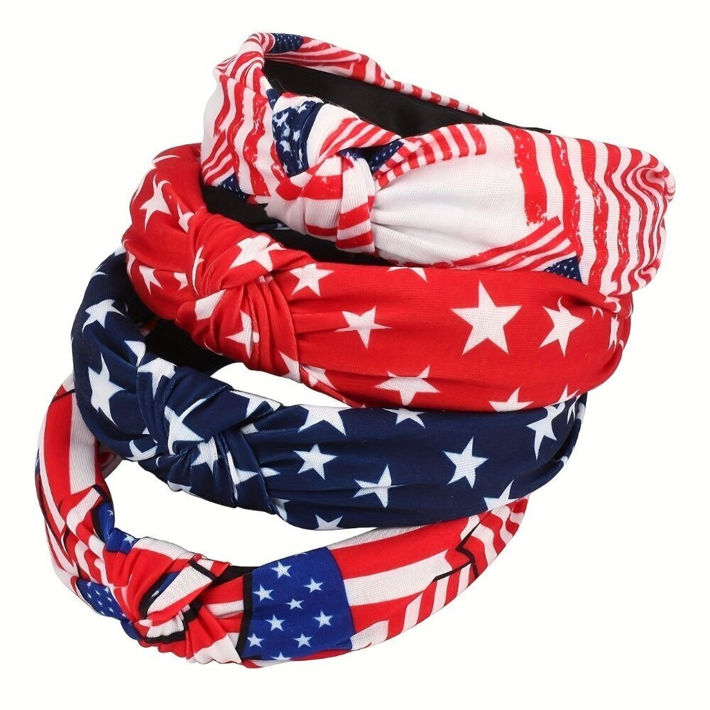 Travel Passions - 4 pcs Flag Printed Head Band